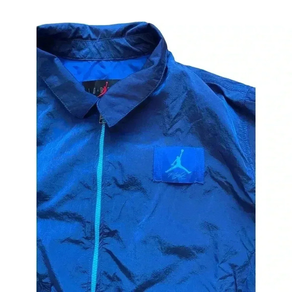 Jordan Essentials Flight Woven Full Zip Nylon Jacket Loose Fit Royal Blue Small - Picture 7 of 14